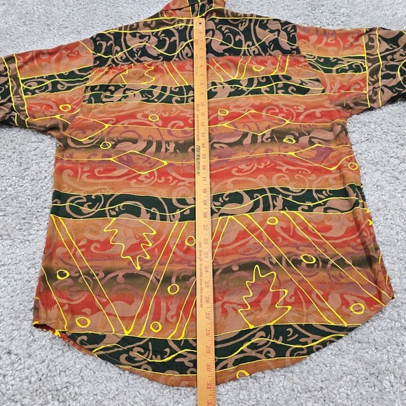 The Territory Ahead Shirt Mens Large Button Up Short Sleeve Aztec Southwestern - Picture 8 of 9